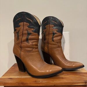 Italian Leather Cowgirl Boots